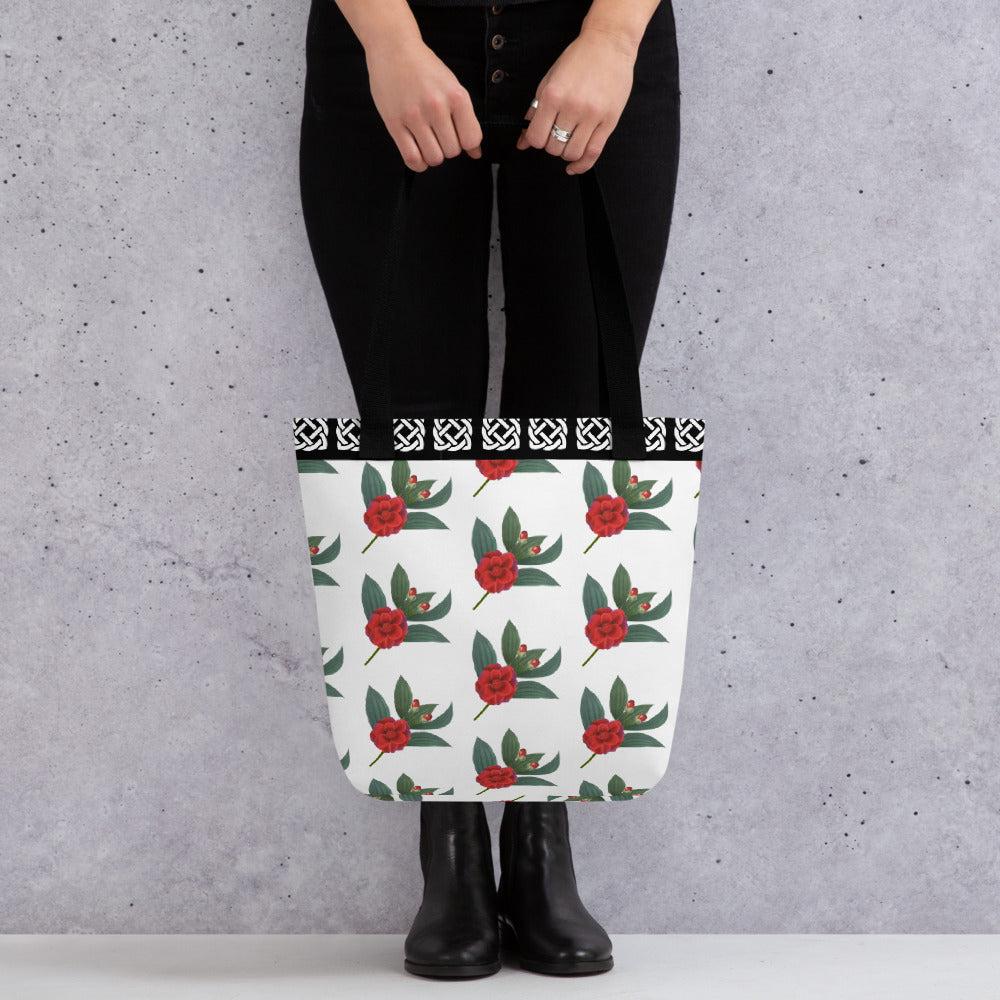 【Free Shipping】3款手柄顏色 | Rose BnW | 手提袋 Tote bag