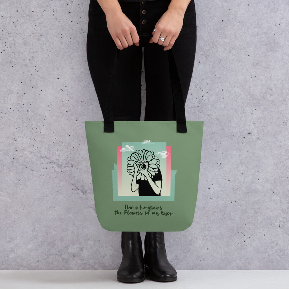 [Free Shipping] 3 handle colors | One who grows the flowers in my eyes | Tote bag