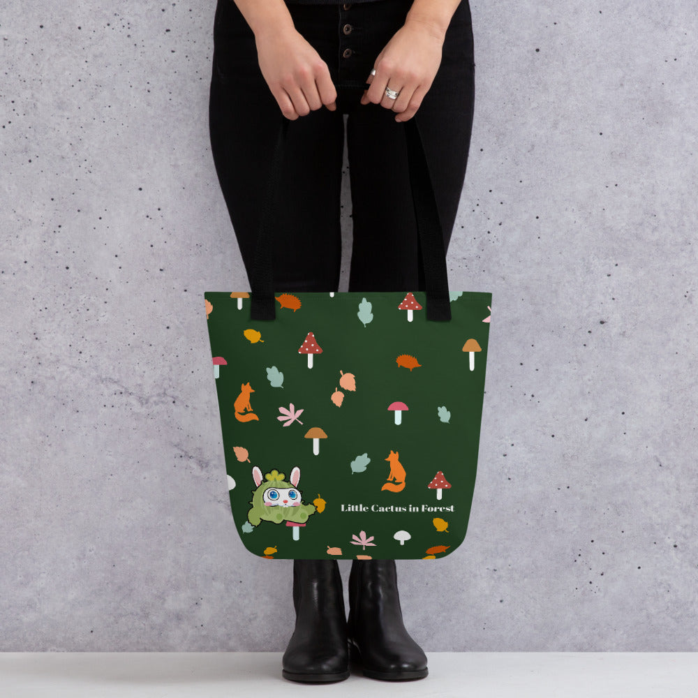 Tote bag | Little Cactus Boy in Forest (Free Shipping)