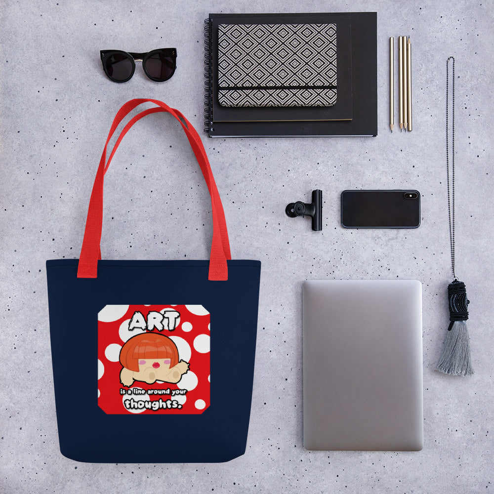 [Free Shipping] 3 handle colors | Art Quote | Tote bag