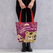 Load image into Gallery viewer, [Free Shipping] 3 handle colors | Tiger As Kitten | Tote bag
