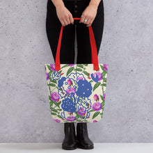 画像をギャラリービューアに読み込む, 【Free Shipping】3款手柄顏色 | Girl with Flower | 手提袋 Tote bag

