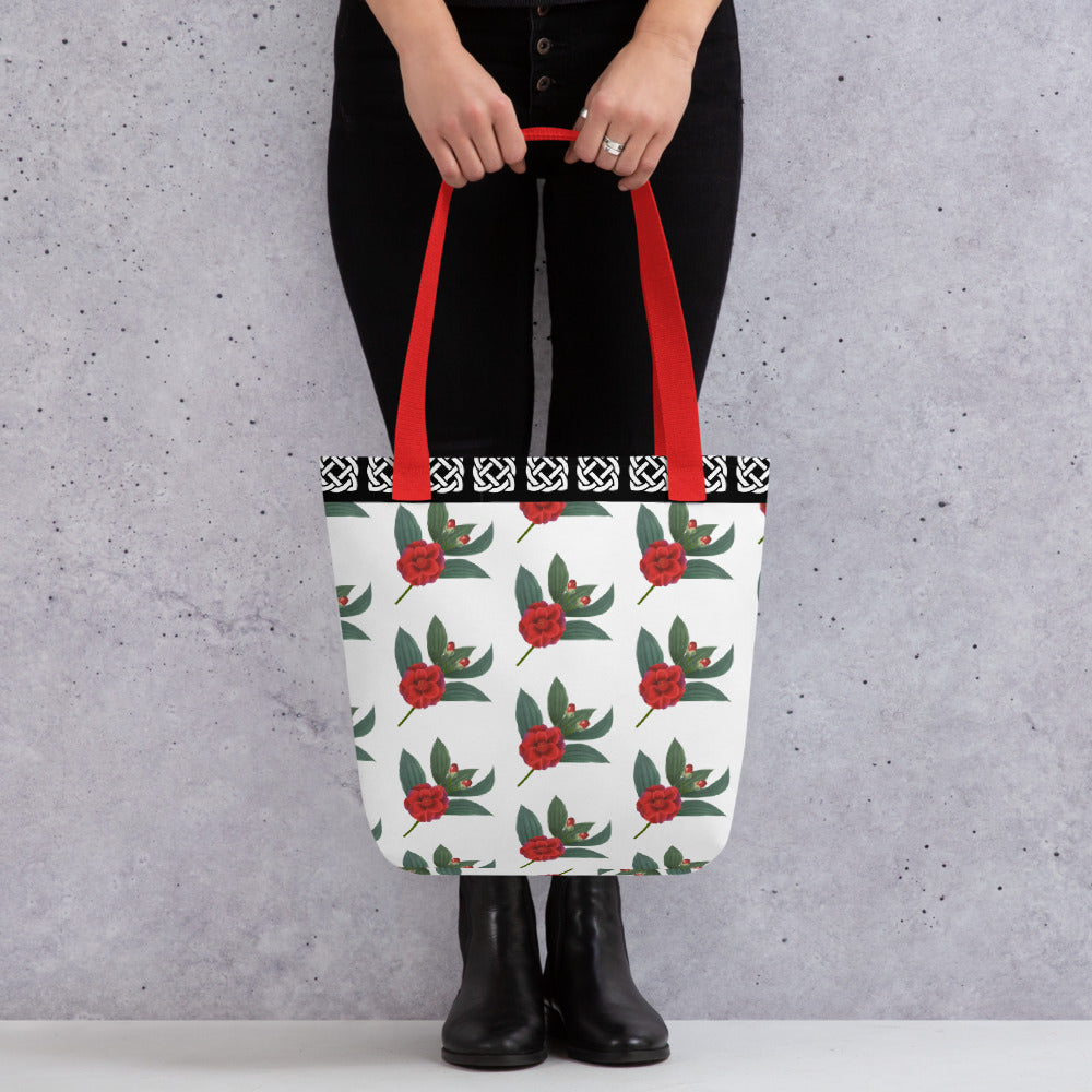【Free Shipping】3款手柄顏色 | Rose BnW | 手提袋 Tote bag