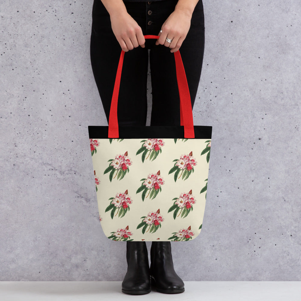 【Free Shipping】3款手柄顏色 | Light Pink Flower | 手提袋 Tote bag