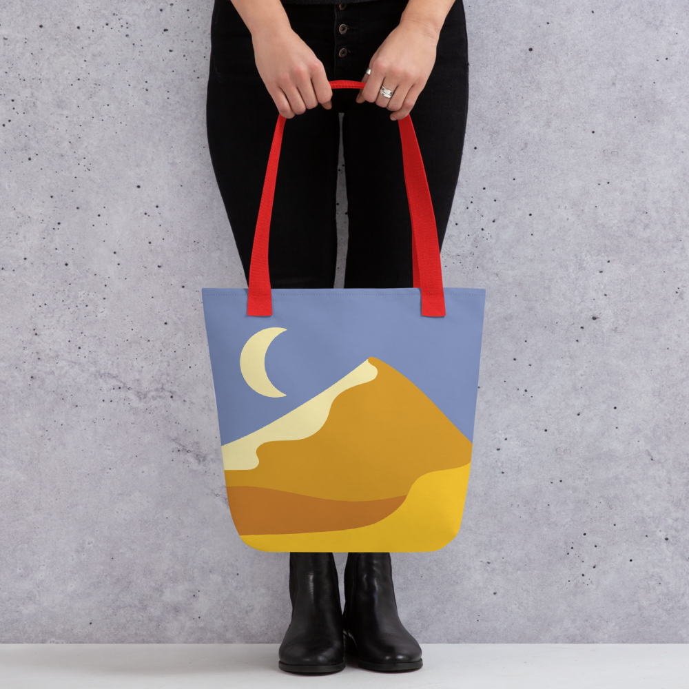 【Free Shipping】3款手柄顏色 | Desert with Crescent Moon | 手提袋 Tote bag