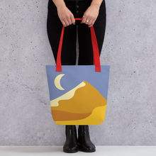Load image into Gallery viewer, 【Free Shipping】3 handle colors | Desert with Crescent Moon | Tote bag
