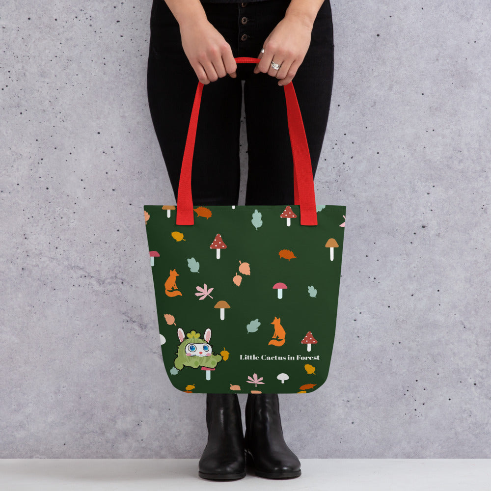 Tote bag | Little Cactus Boy in Forest (Free Shipping)