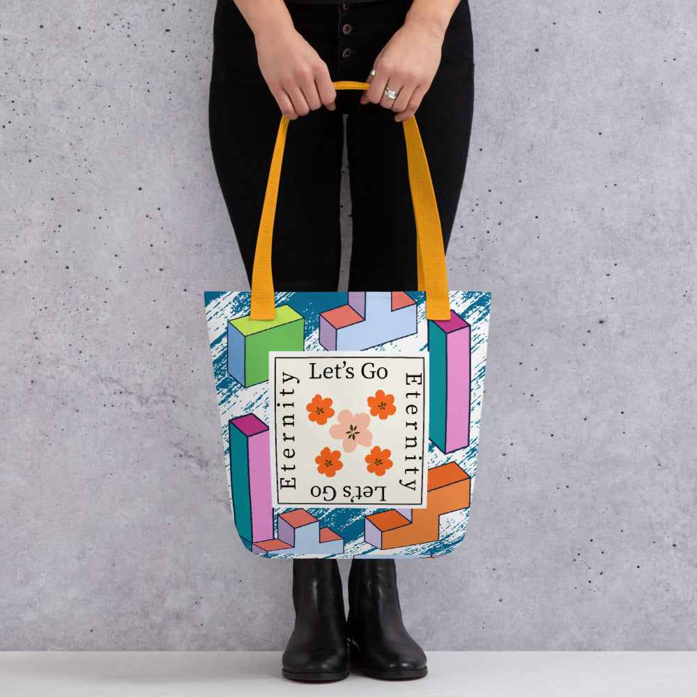 【Free Shipping】3 handle colors | Color Square | Tote bag