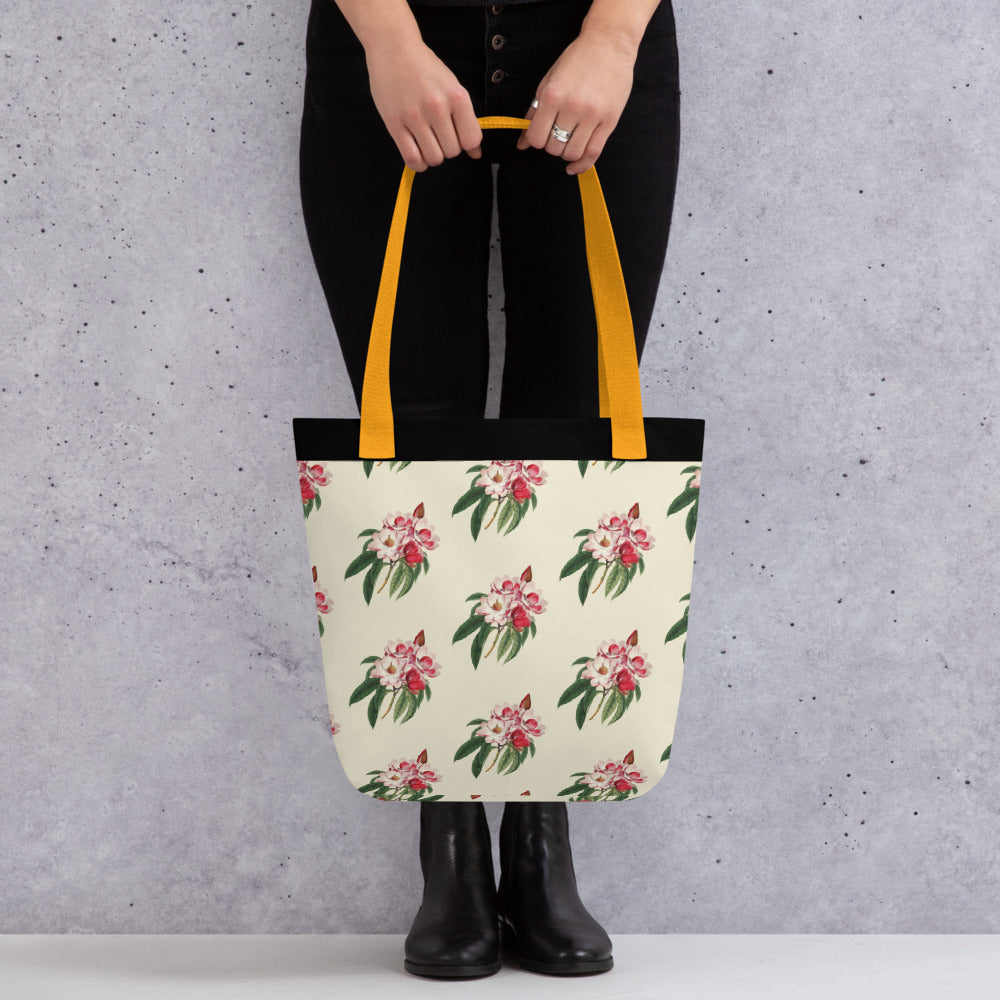 【Free Shipping】3款手柄顏色 | Light Pink Flower | 手提袋 Tote bag