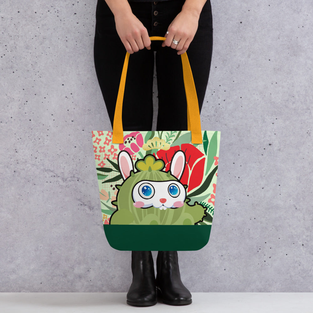 【Free Shipping】3款手柄顏色 | Cactus Boy in Flower  | 手提袋 Tote bag