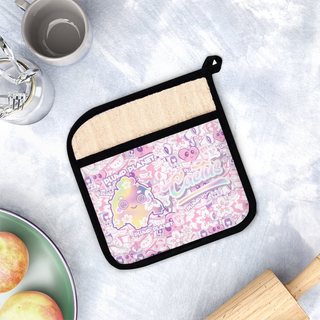 Sakura Pink Cactus | Pot Holder with Pocket 耐熱鍋架手套墊 (USA/Canada only)