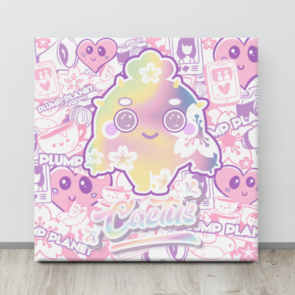 Pink Sakura Cactus  | Canvas Paint 無框帆布數碼油畫