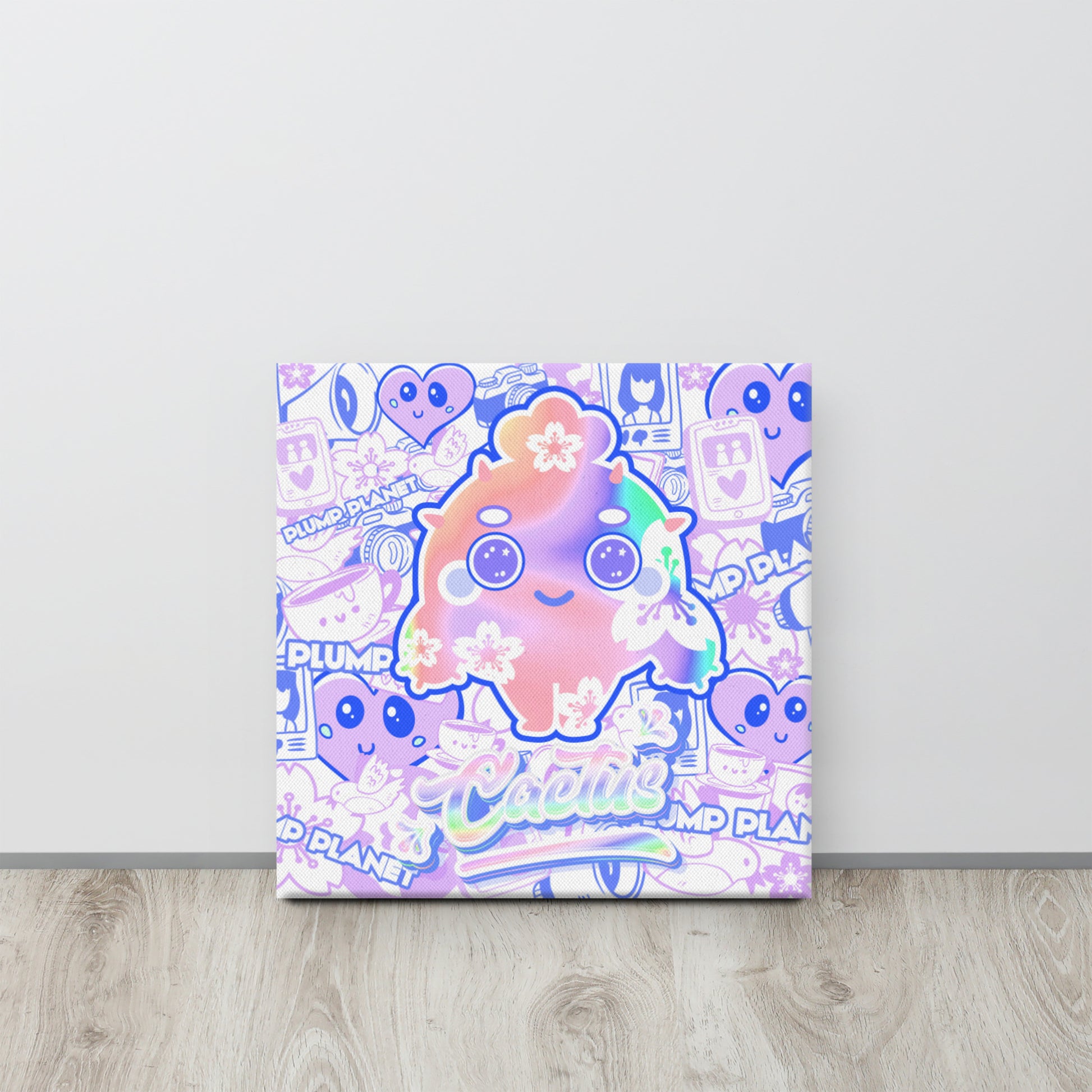 Purple Pink Sakura Cactus  | Canvas Paint 無框帆布數碼油畫