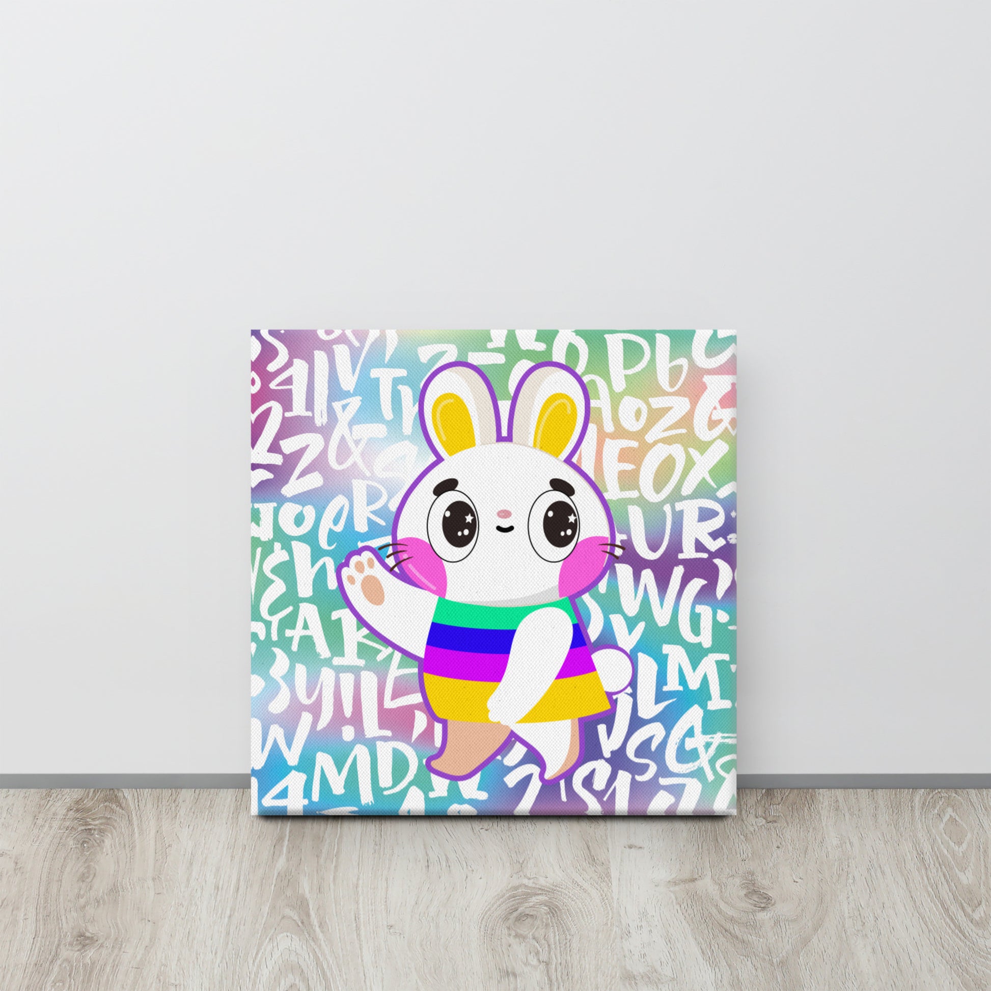 Rainbow Rabbit | Canvas Paint 無框帆布數碼油畫