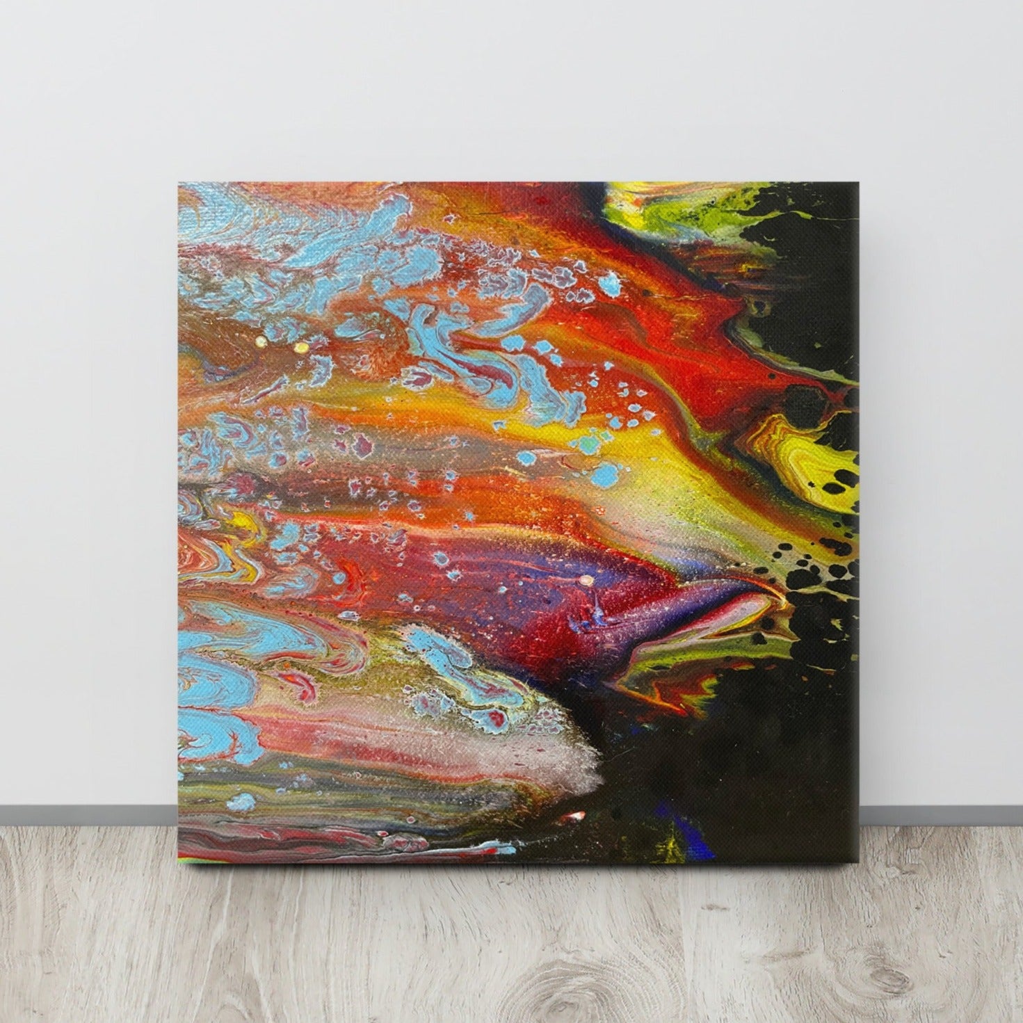 流體畫 Pour Painting | 暗星系 Dark Galaxy | 20cm x 20cm