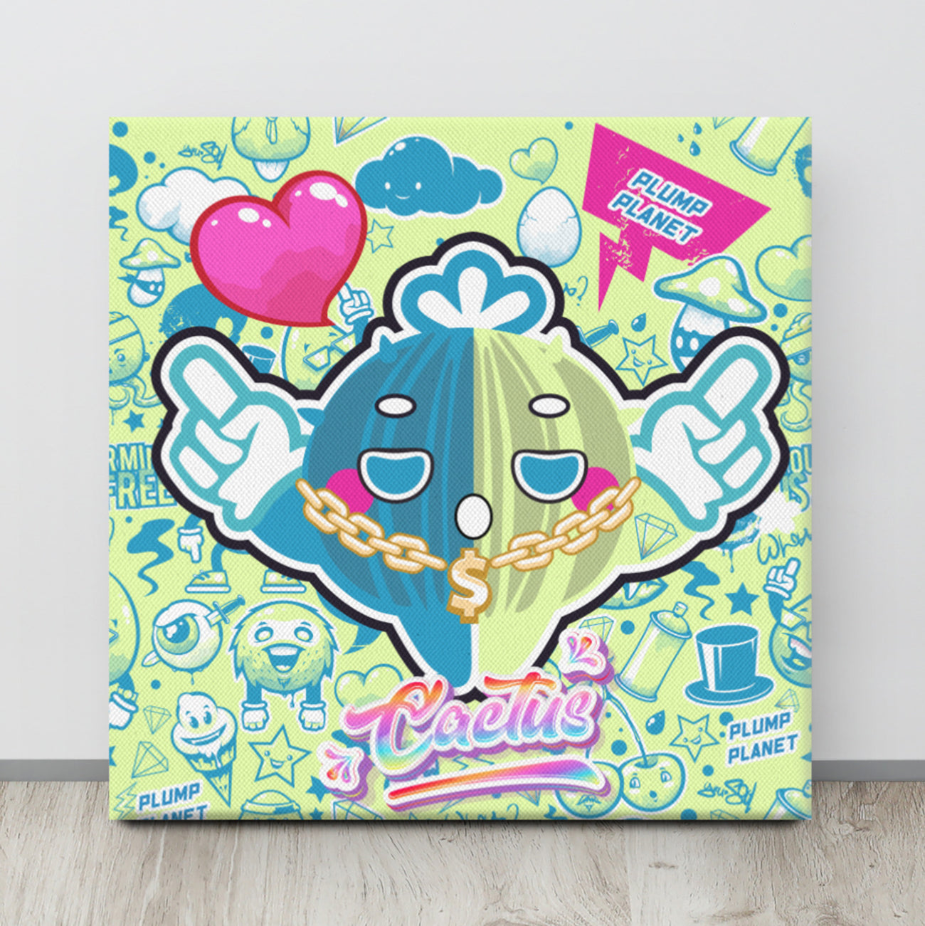 Yo! Rock n Roll Cactus  | Canvas Paint 無框帆布數碼油畫