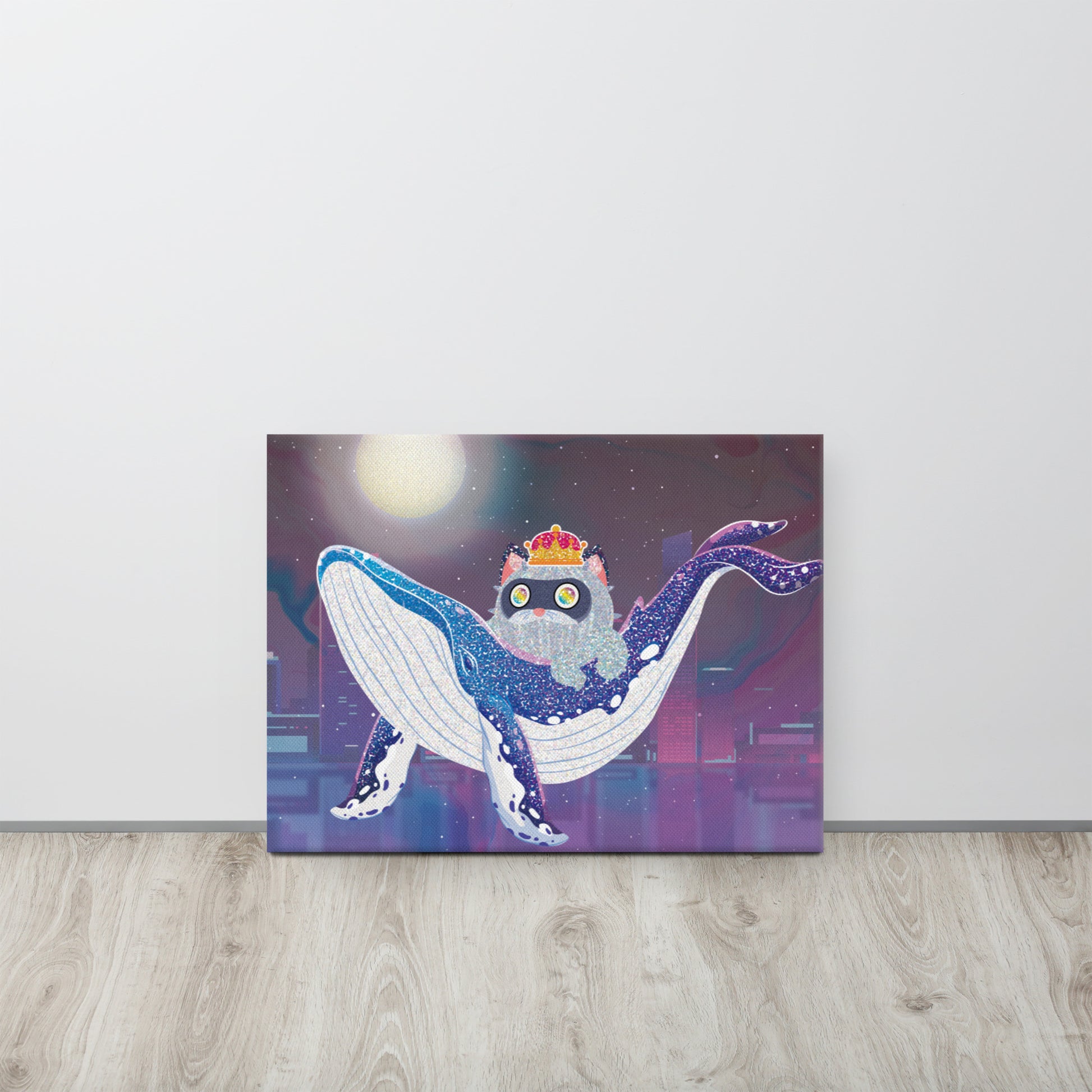 Flying with Whale | Canvas Paint 無框帆布數碼油畫