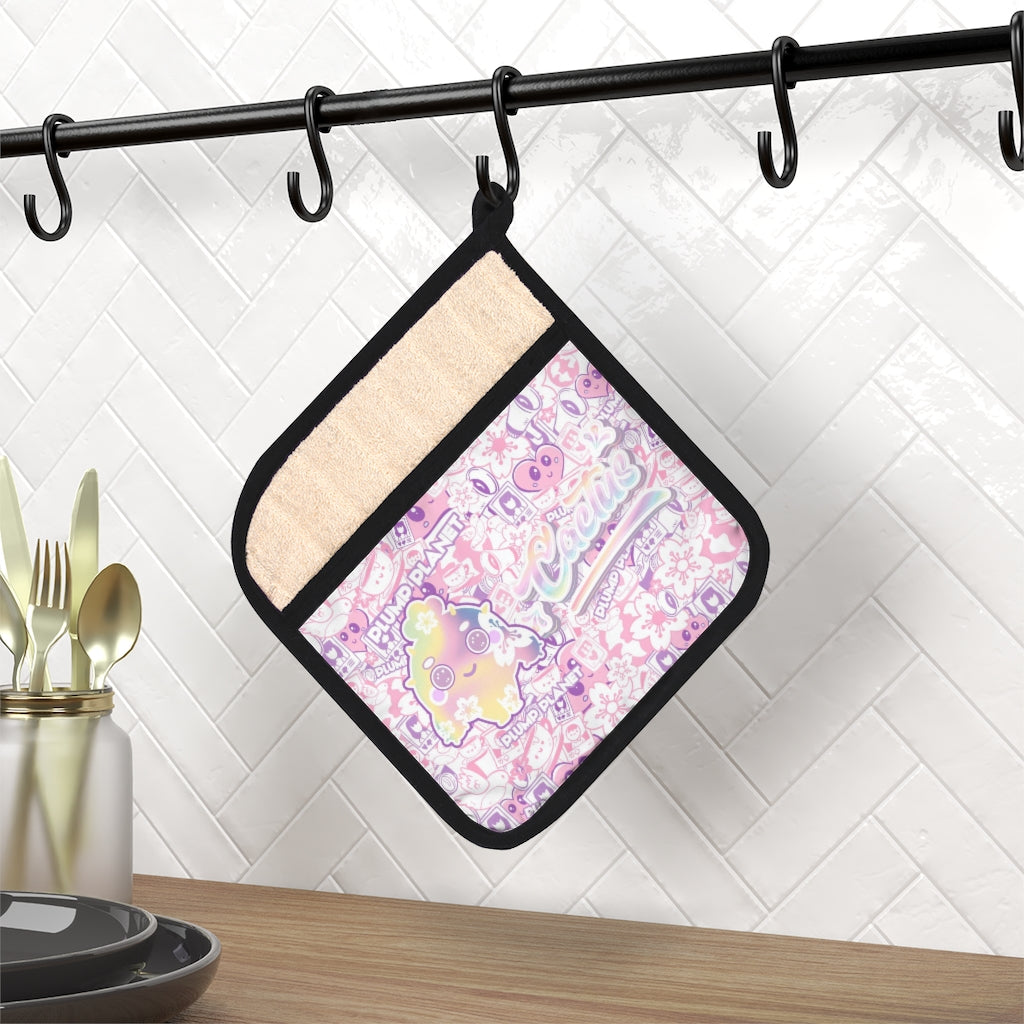 Sakura Pink Cactus | Pot Holder with Pocket 耐熱鍋架手套墊 (USA/Canada only)