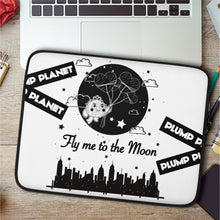 Load image into Gallery viewer, Fly Me to The Moon B/W - Laptop Sleeve | Laptop Sleeve for 13&quot; or 15&quot; Laptop, Macbook or Macbook Pro | Plump Planet
