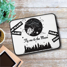 Load image into Gallery viewer, Fly Me to The Moon B/W - Laptop Sleeve | Laptop Sleeve for 13&quot; or 15&quot; Laptop, Macbook or Macbook Pro | Plump Planet
