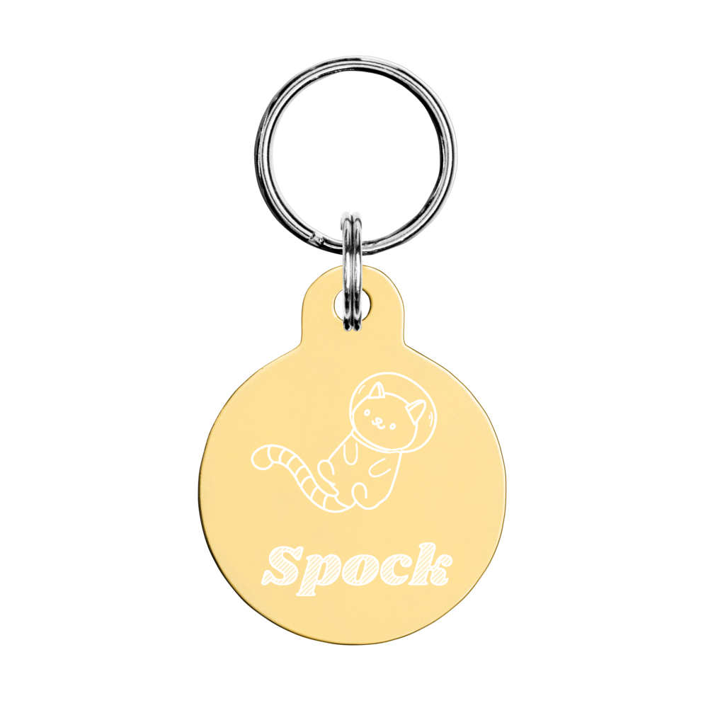 【CatA】客製化雕刻貓貓項圍名牌 Customized Engraved Pet ID tag