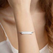 將圖片載入圖庫檢視器 【Free Shipping】Love is a VERB Engraved Silver Bar Chain Bracelet 雕刻銀條鏈手鍊
