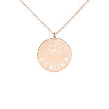 將圖片載入圖庫檢視器 【Free Shipping】Aurora Engraved Silver Disc Necklace 極光雕刻純銀圓形項鍊
