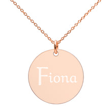 Load image into Gallery viewer, 【Free Shipping】Name Customized Name Free Engraved Silver Disc Necklace
