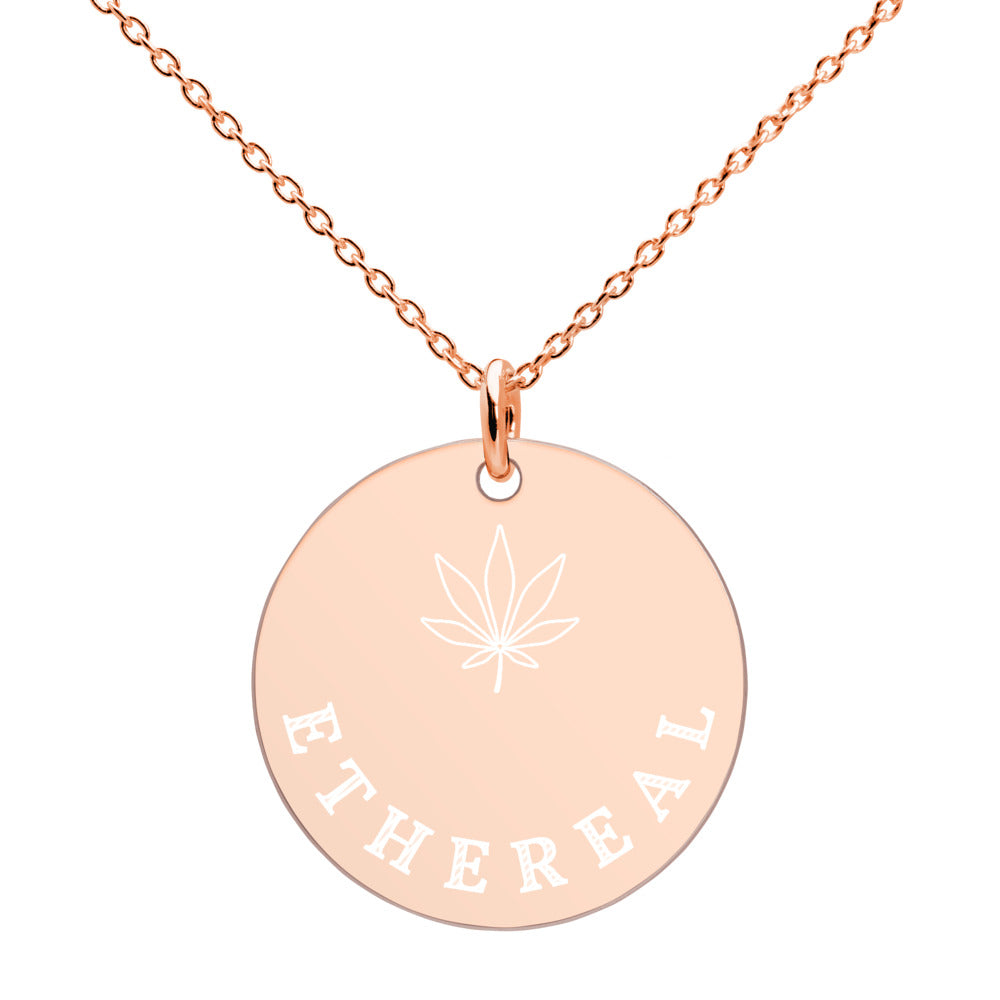 【Free Shipping】空靈 Ethereal | 雕刻純銀圓形項鍊 Engraved Silver Disc Necklace