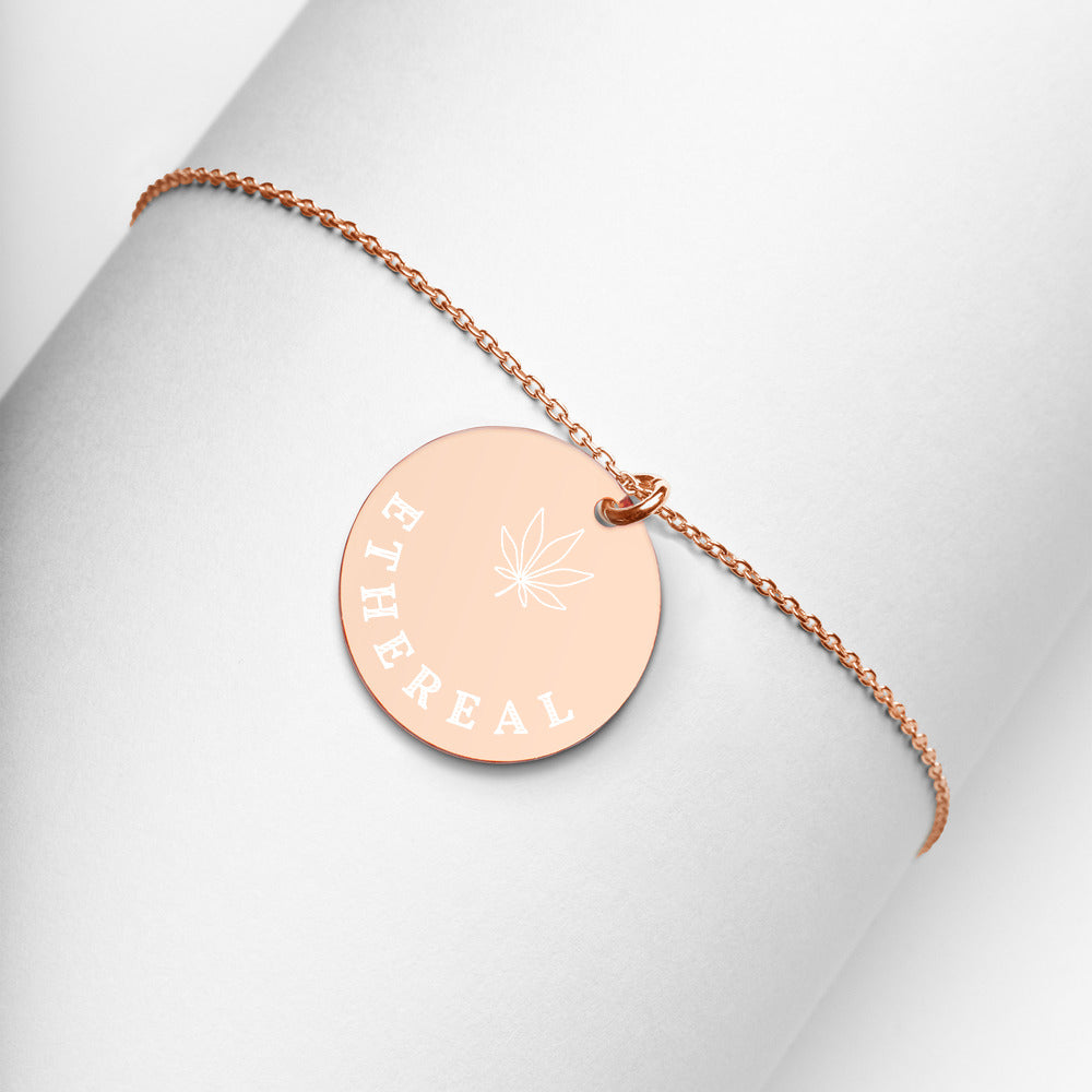【Free Shipping】空靈 Ethereal | 雕刻純銀圓形項鍊 Engraved Silver Disc Necklace