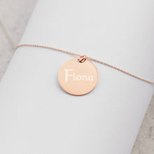 Load image into Gallery viewer, 【Free Shipping】Name Customized Name Free Engraved Silver Disc Necklace
