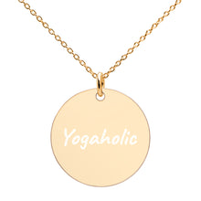 画像をギャラリービューアに読み込む, 【Free Shipping】Yogaholic Engraved Silver Disc Necklace 雕刻純銀圓形項鍊
