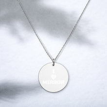 Load image into Gallery viewer, 【Free Shipping】I Love MIRROR Engraved Silver Disc Necklace Engraved Sterling Silver Round Necklace
