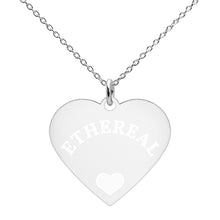 画像をギャラリービューアに読み込む, 【Free Shipping】空靈 Ethereal | 雕刻純銀心形項鍊 Engraved Silver Heart Necklace
