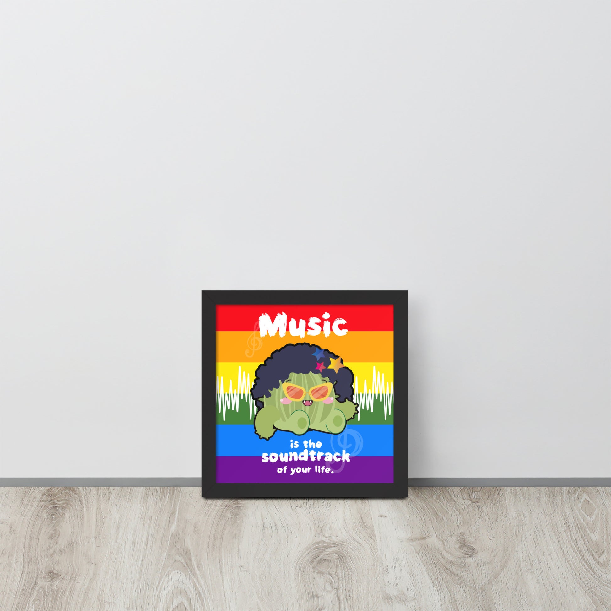 Music is Life Soundtrack | 可再生木製框架啞光海報 Framed Matte Poster
