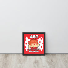 Load image into Gallery viewer, Art is a Line Around Your Thoughts | Renewable Wooden Framed Matte Poster Framed Matte Poster
