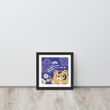 Load image into Gallery viewer, Tiger as Kitten | Renewable Wooden Framed Matte Poster Framed Matte Poster
