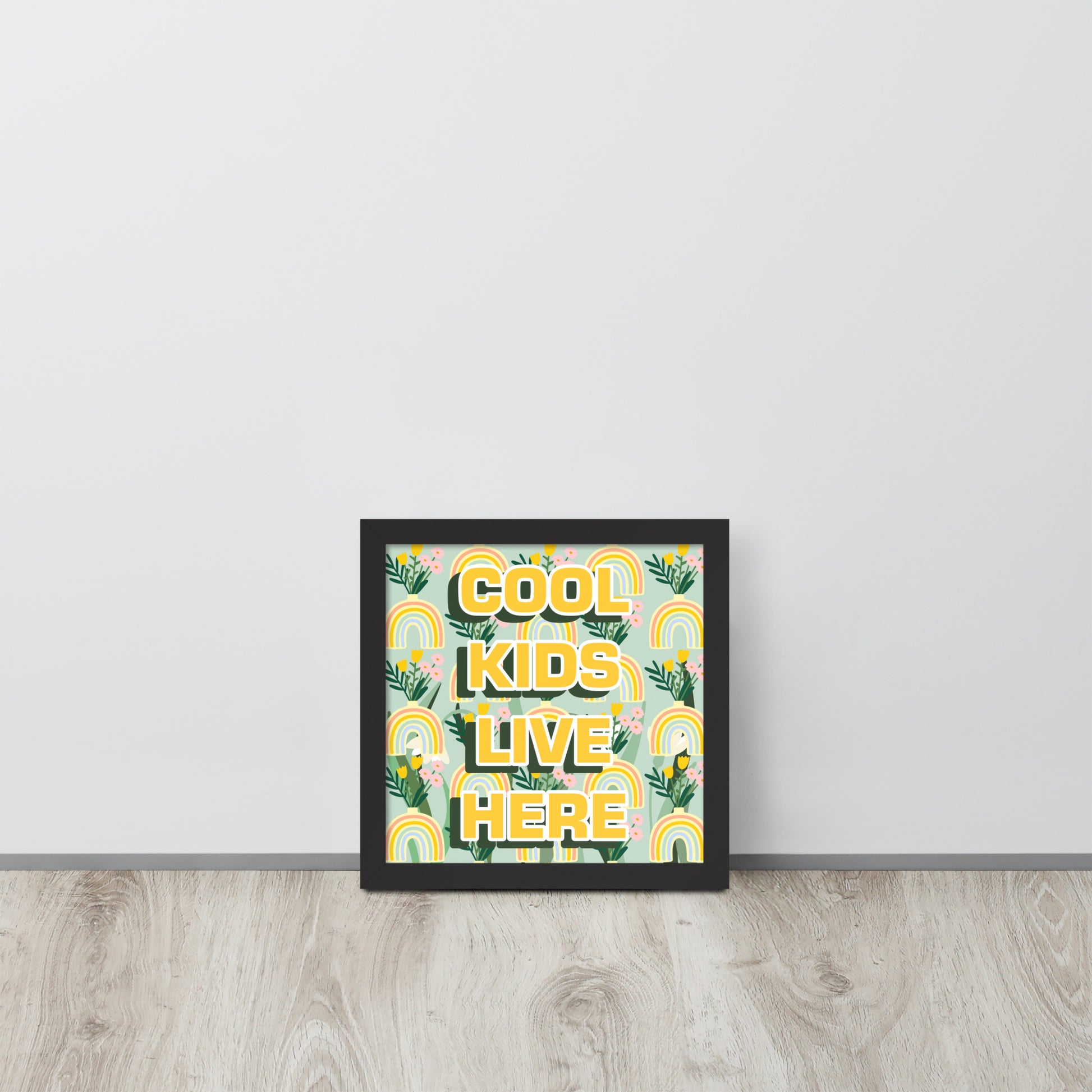 COOL KIDS LIVE HERE | 可再生木製框架啞光海報 Framed Matte Poster