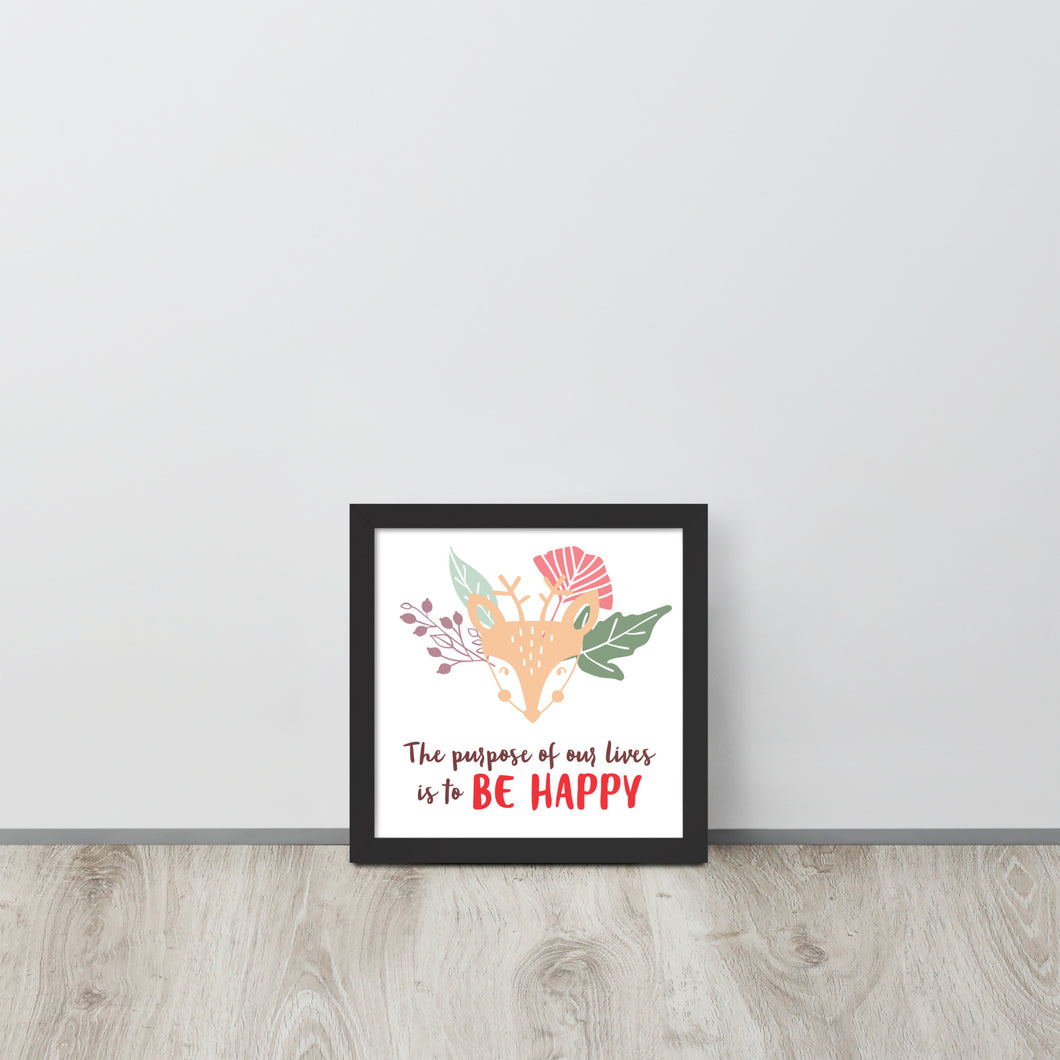 Be Happy | 可再生木製框架啞光海報 Framed Matte Poster