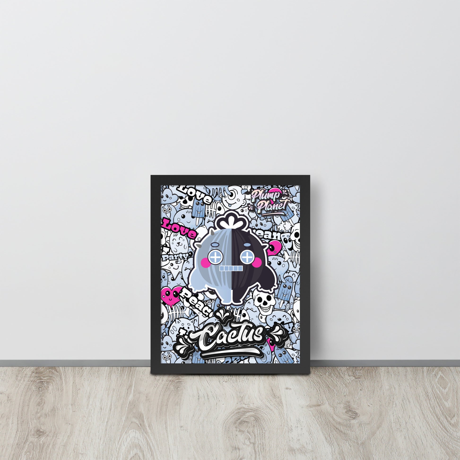 Rock Robot Cactus Boy Poster | 可再生木製框架啞光海報 Framed Matte Poster