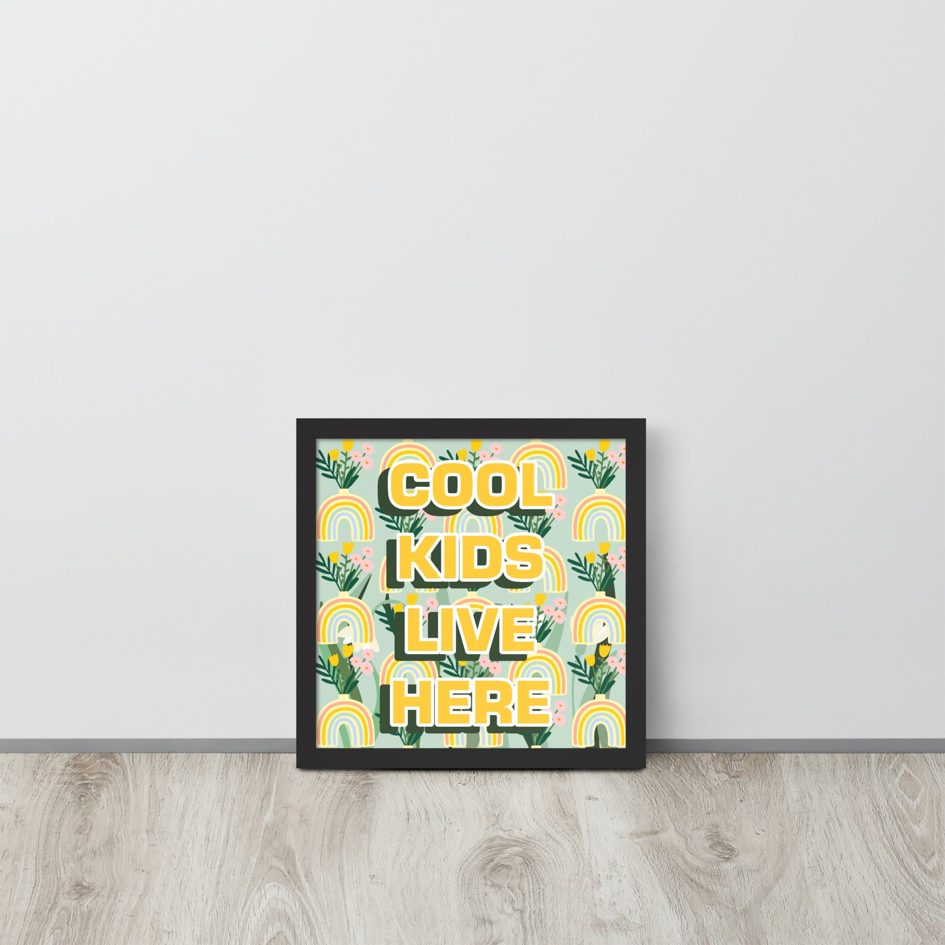 COOL KIDS LIVE HERE | 可再生木製框架啞光海報 Framed Matte Poster