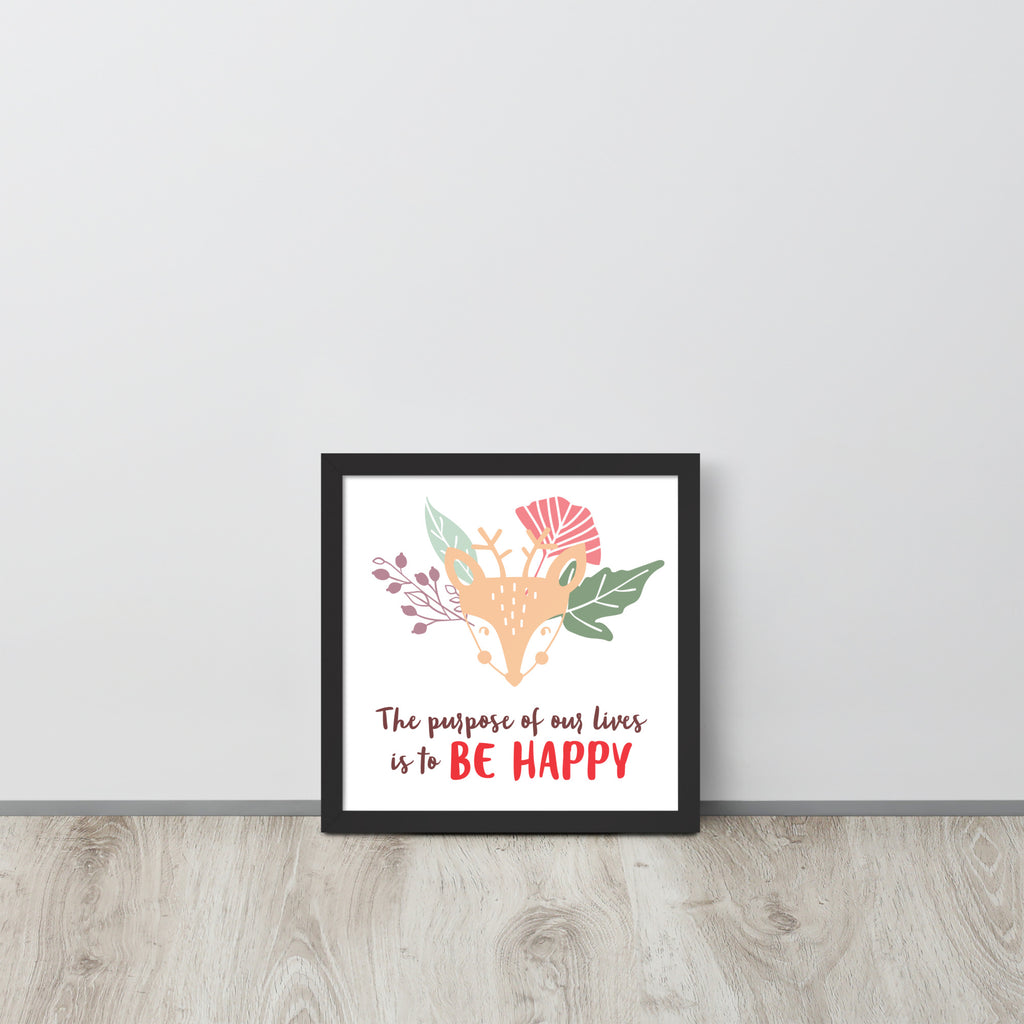 Be Happy | 可再生木製框架啞光海報 Framed Matte Poster