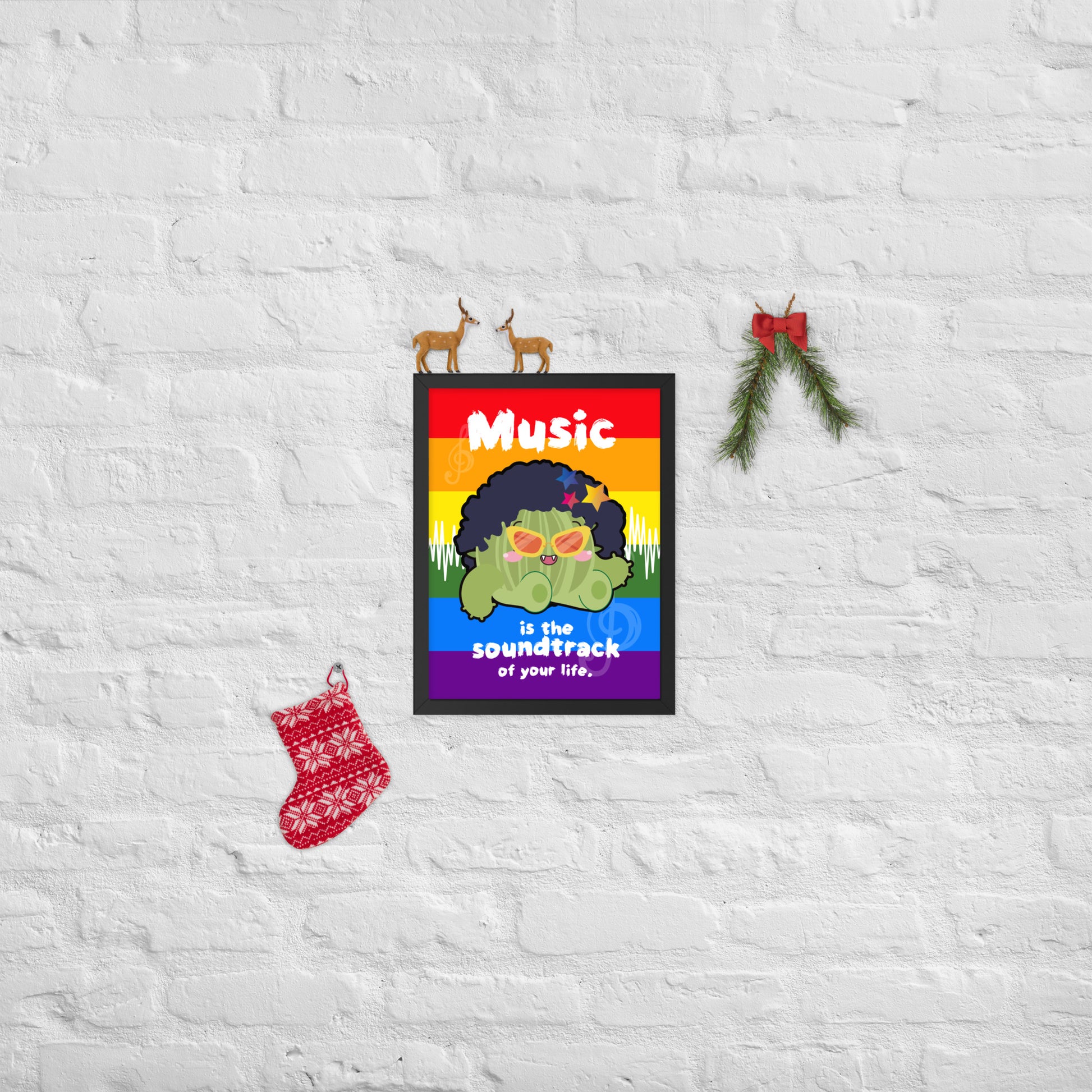 Framed poster