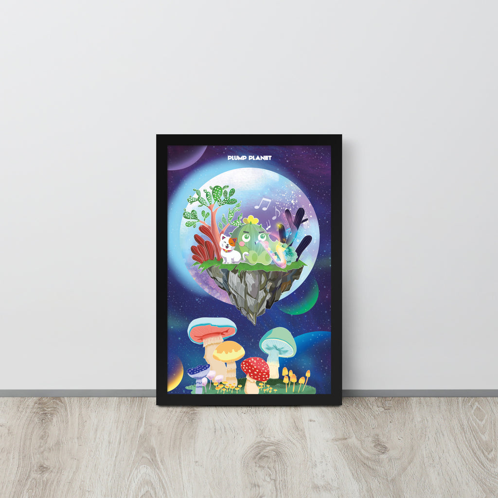Plump Planet Inspiration from the Galaxy | 可再生木製框架啞光海報 Framed Matte Poster