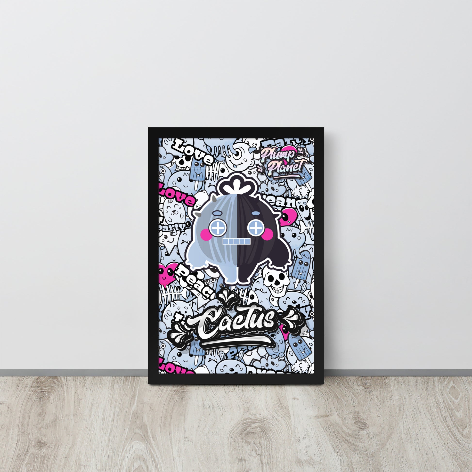 Rock Robot Cactus Boy Poster | 可再生木製框架啞光海報 Framed Matte Poster