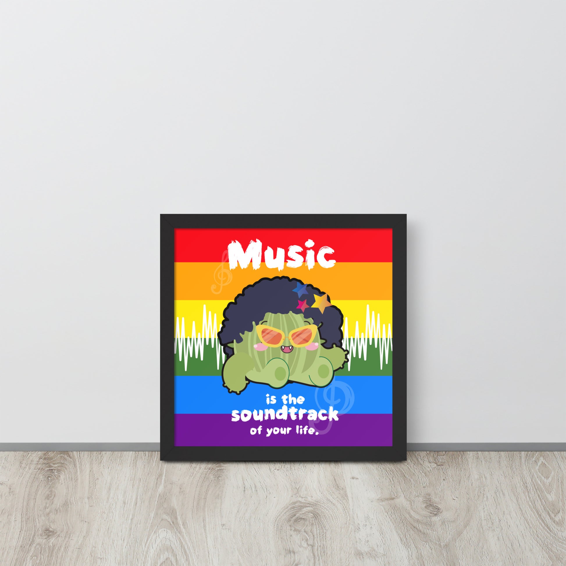 Music is Life Soundtrack | 可再生木製框架啞光海報 Framed Matte Poster