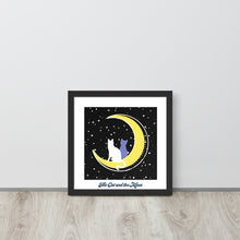 画像をギャラリービューアに読み込む, The Moon and The Cat | 可再生木製框架啞光海報 Framed Matte Poster
