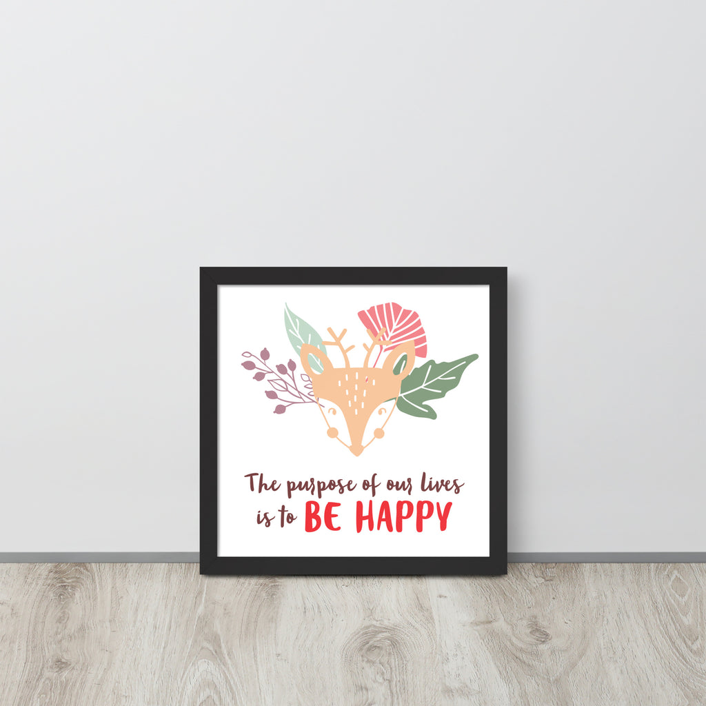 Be Happy | 可再生木製框架啞光海報 Framed Matte Poster