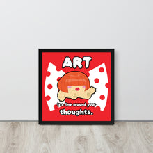 Load image into Gallery viewer, Art is a Line Around Your Thoughts | Renewable Wooden Framed Matte Poster Framed Matte Poster
