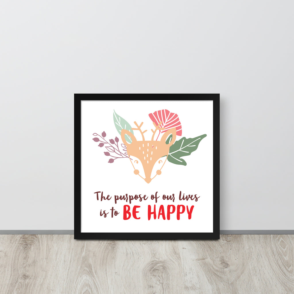 Be Happy | 可再生木製框架啞光海報 Framed Matte Poster